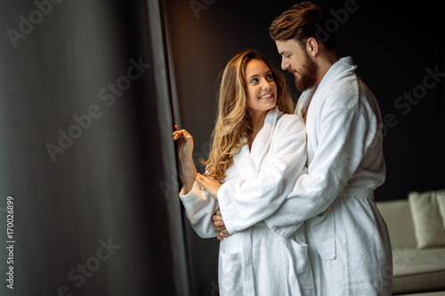 Couple enjoying honeymoon
