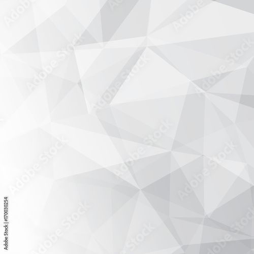Geometrical halftone polygonal crystal background. Contemporary abstract grey and white tech corporate texture design layout. Vector illustration