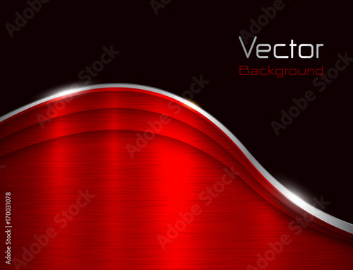 Background red silver metallic with brushed metal  texture
