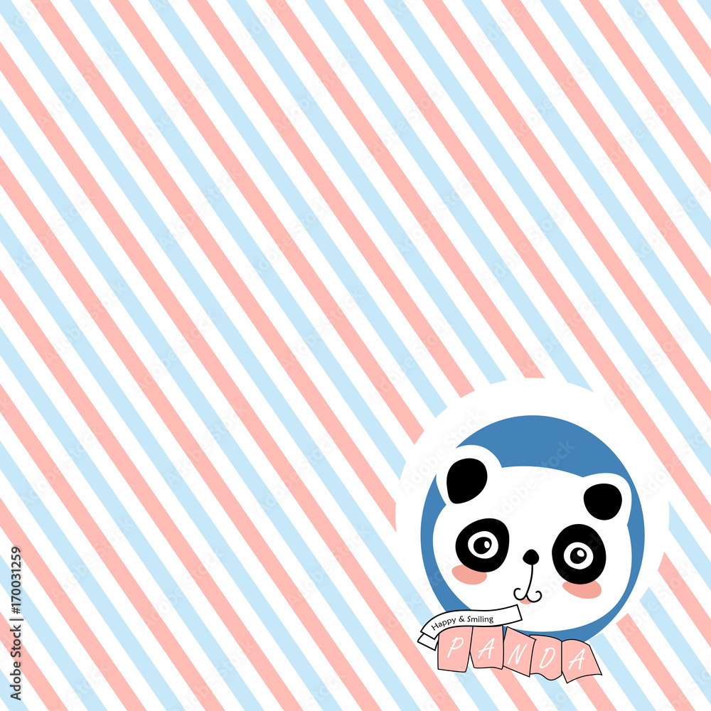 Fototapeta premium Giant Panda Cartoon Background