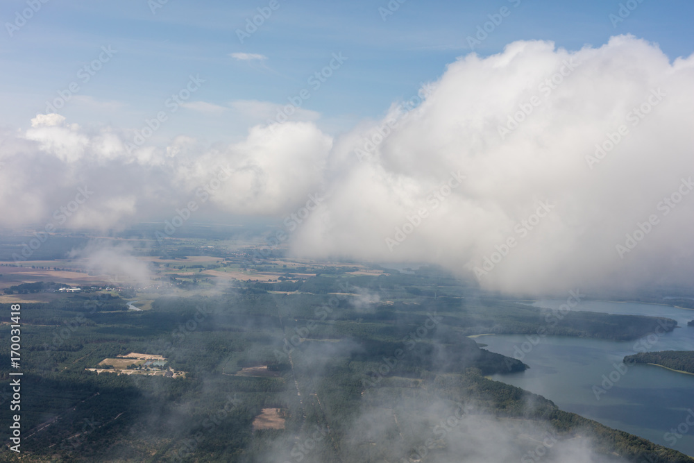 Obraz premium aerial view above the clouds