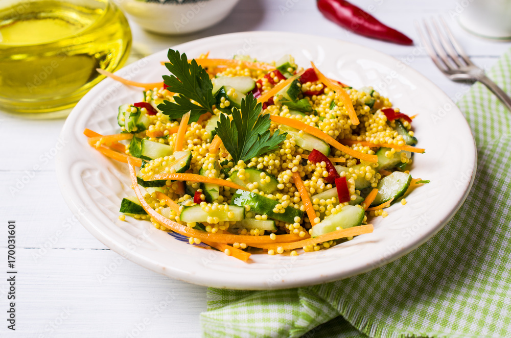 Salad with millet