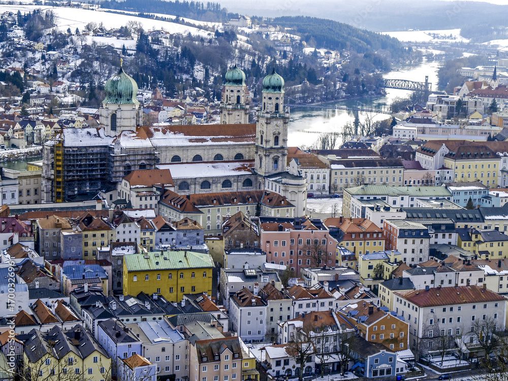 Universitätsstadt Passau, Stadtansicht, Deutschland, Süddeutsc