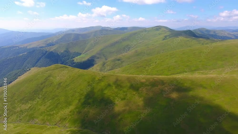 Aerial flight over beautiful mountains Carpathians Aerial flight over beautiful mountains Carpathians