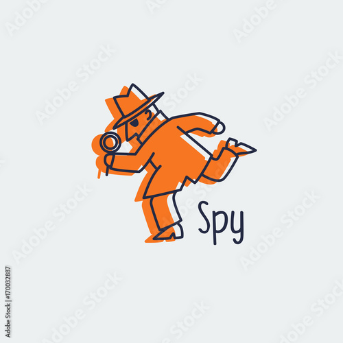 spy icon, vector logo.
