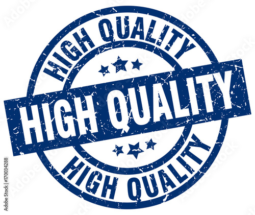 high quality blue round grunge stamp