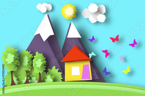 Village Scene Paper World.