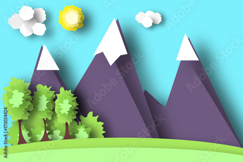 Mountain Scene Paper World.