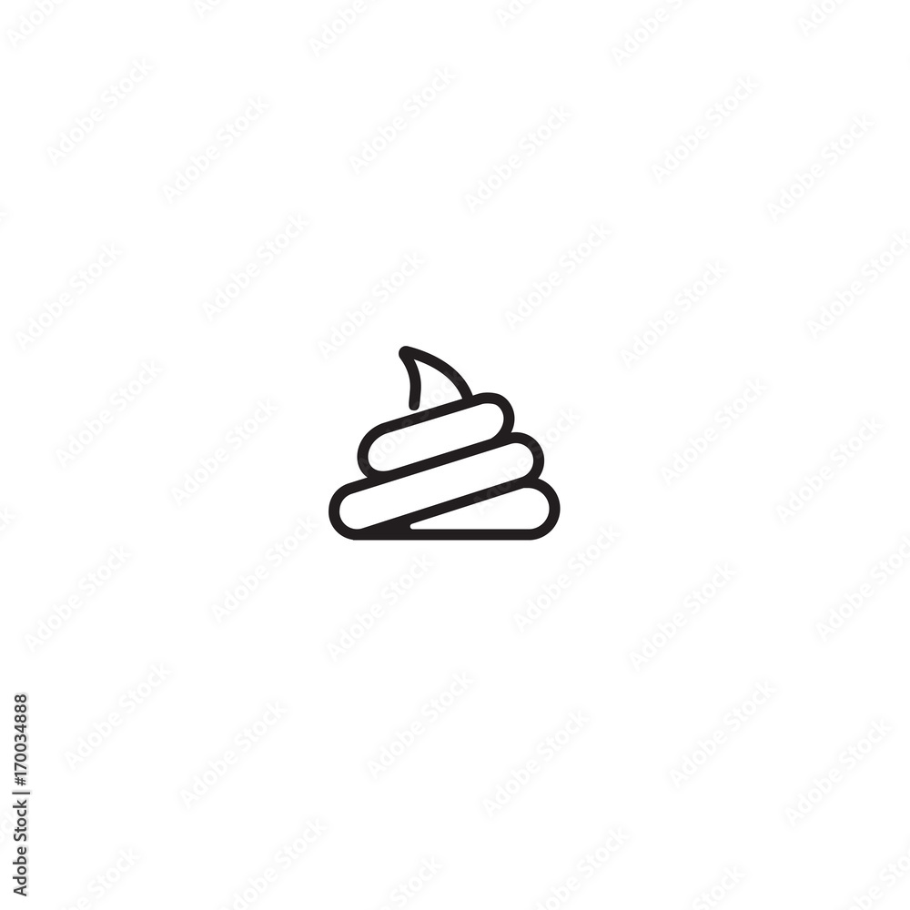 Shit Icon emblem vector Logo Shit Icon emblem vector Logo
