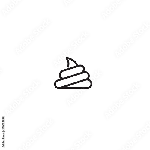 Shit Icon emblem vector Logo