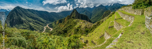 Panorama-Aussicht auf Machu Picchu