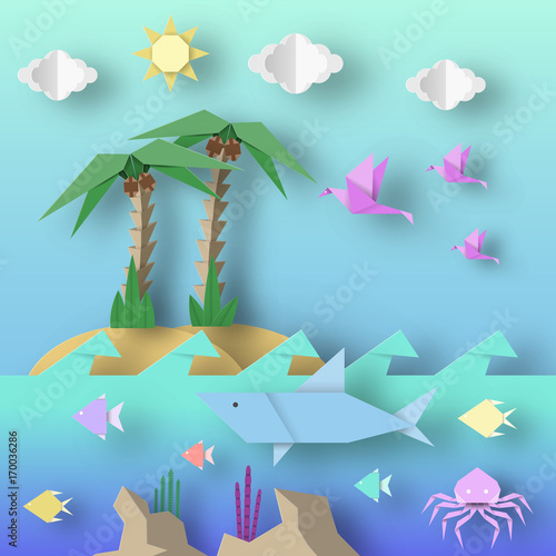Origami Style Crafted out of Paper.