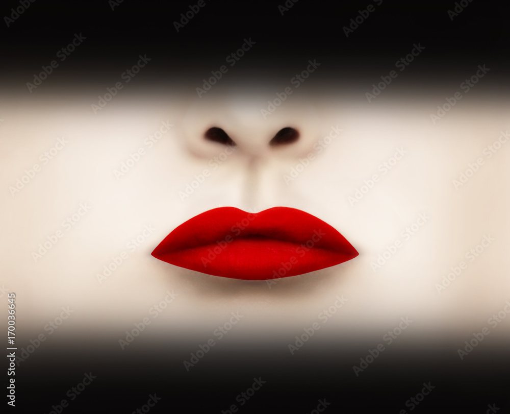 Obraz premium Red Scarlet Lipstick