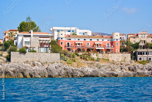 Residential buildings along the coast