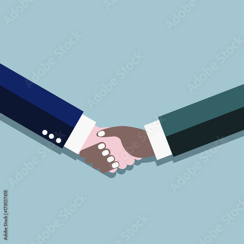 Handshake flat icon vector