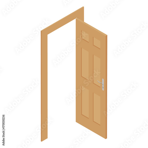 Isometric door vector