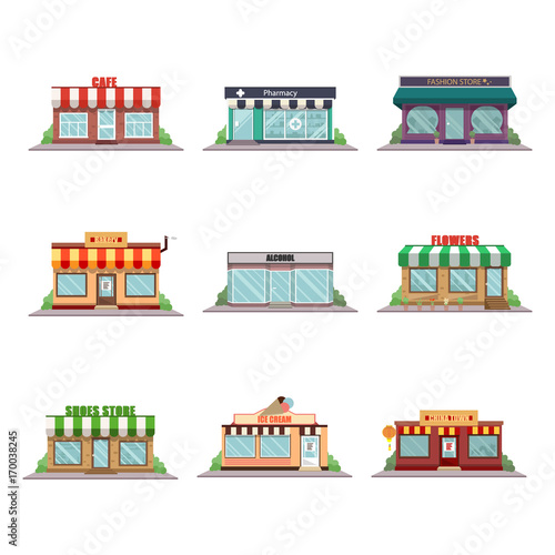 Shop facade vector
