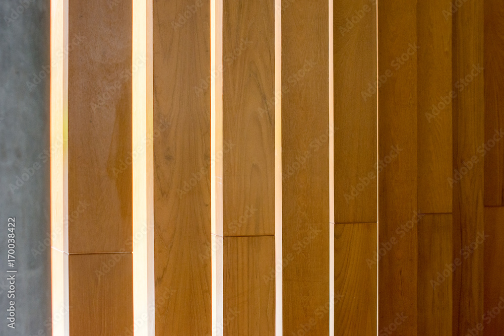 Interior Wall design : Receding vertical pattern in wood wall, light and  dark stripes, Wooden shade line pattern, texture and background. Textured  wood planks for curtain wall step. Stock Photo | Adobe Stock