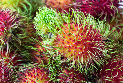 Closeup photo of Rambutan fruit