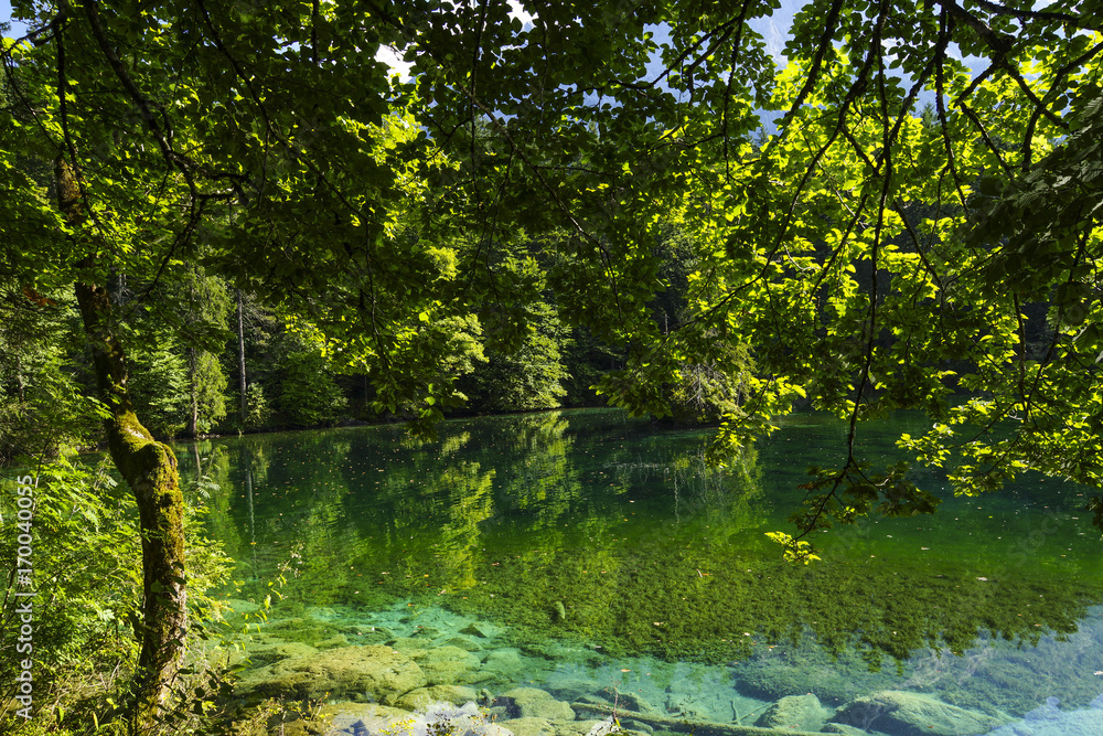 Badersee Lake in Grainau, Bavaria Badersee Lake in Grainau, Bavaria