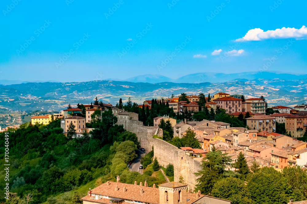 Perugia and Italian countryside
