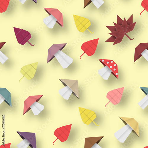 Autumn Origami Pattern.