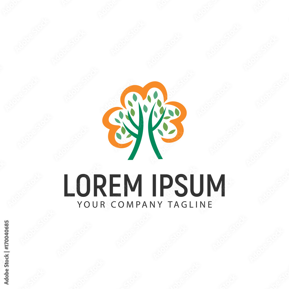 tree child logo design concept template