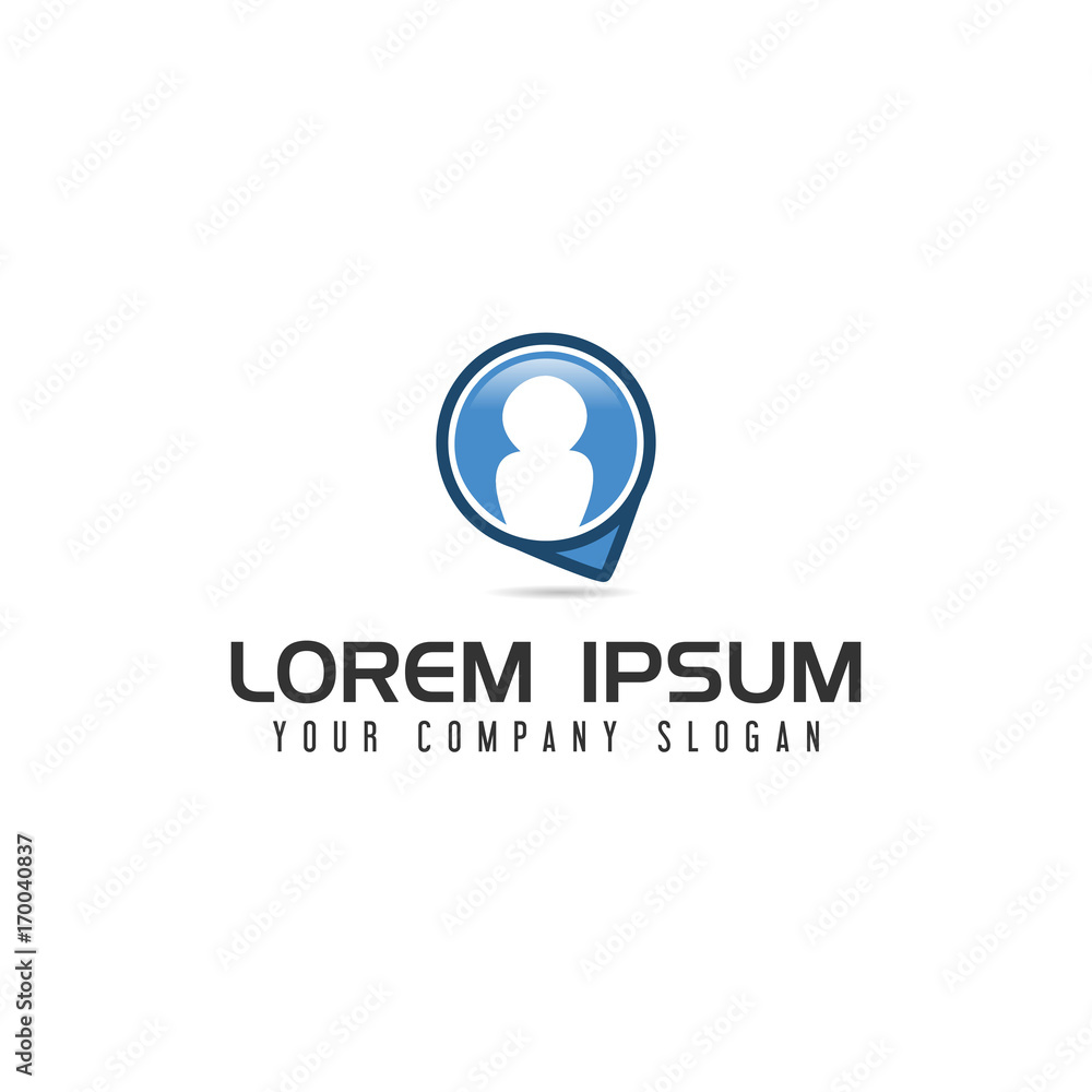 map navigation people logo design concept template map navigation people logo design concept template