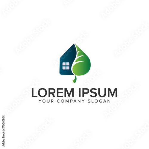 green house logo design concept template