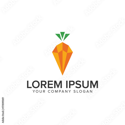 carrot logo design concept template