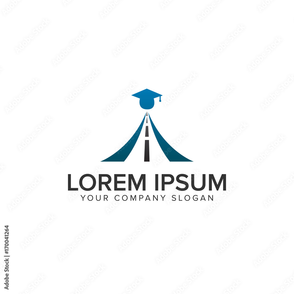 Educational Path Logo education road logo design concept template Stock Vector | Adobe Stock