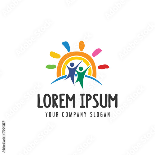 education people Logos design concept template