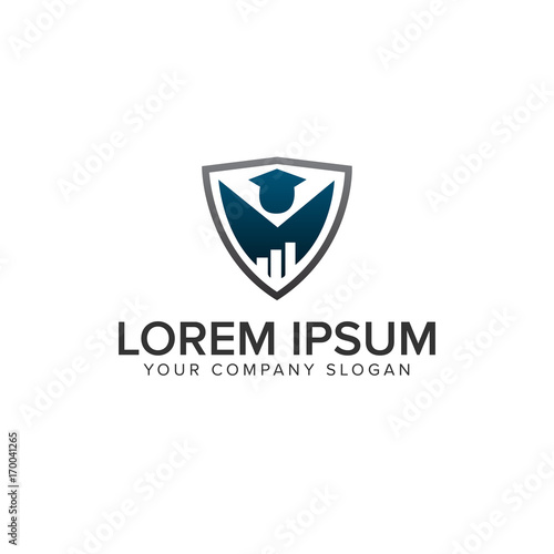 education people shield logo design concept template Free Download education people shield logo design concept template - GFXLoad