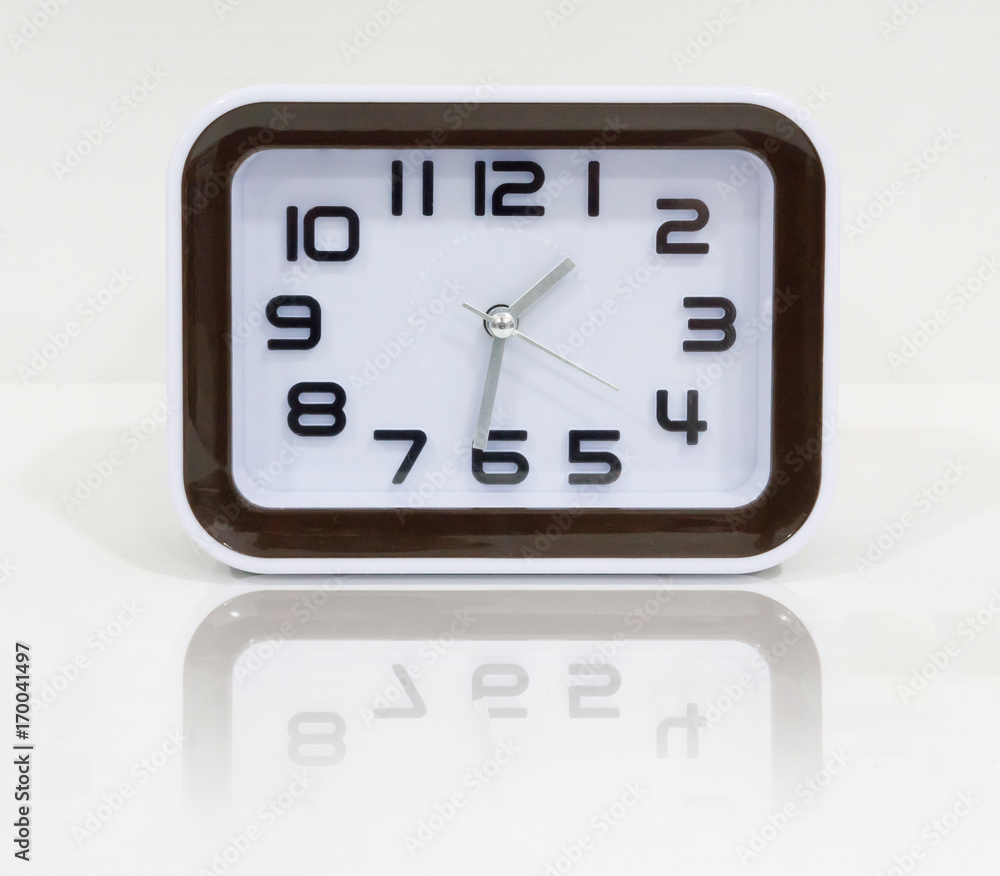 Retro alarm clock isolated on white background Retro alarm clock isolated on white background