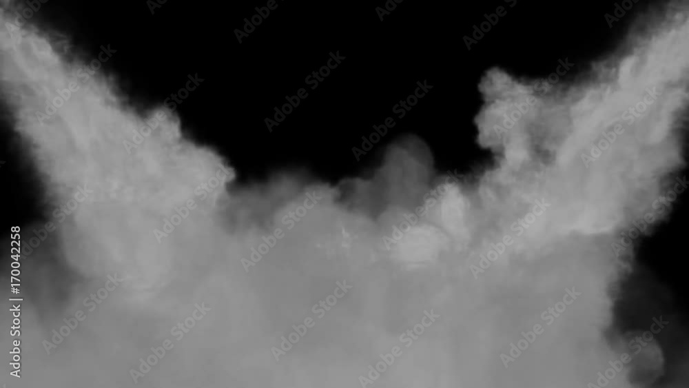 Animated two streams of smoke filling up whole screen against black background in 4k. Two flow source. Mask included. Animated two streams of smoke filling up whole screen against black background in 4k. Two flow source. Mask included.