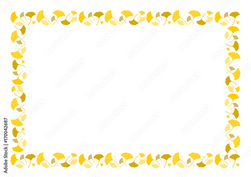 イチョウ イラスト フレーム Stock Vector Adobe Stock