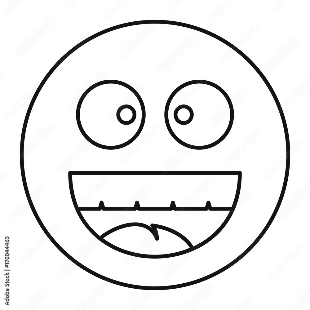 Laughing face icon in outline style vector illustration for design and web isolated Laughing face icon in outline style vector illustration for design and web isolated