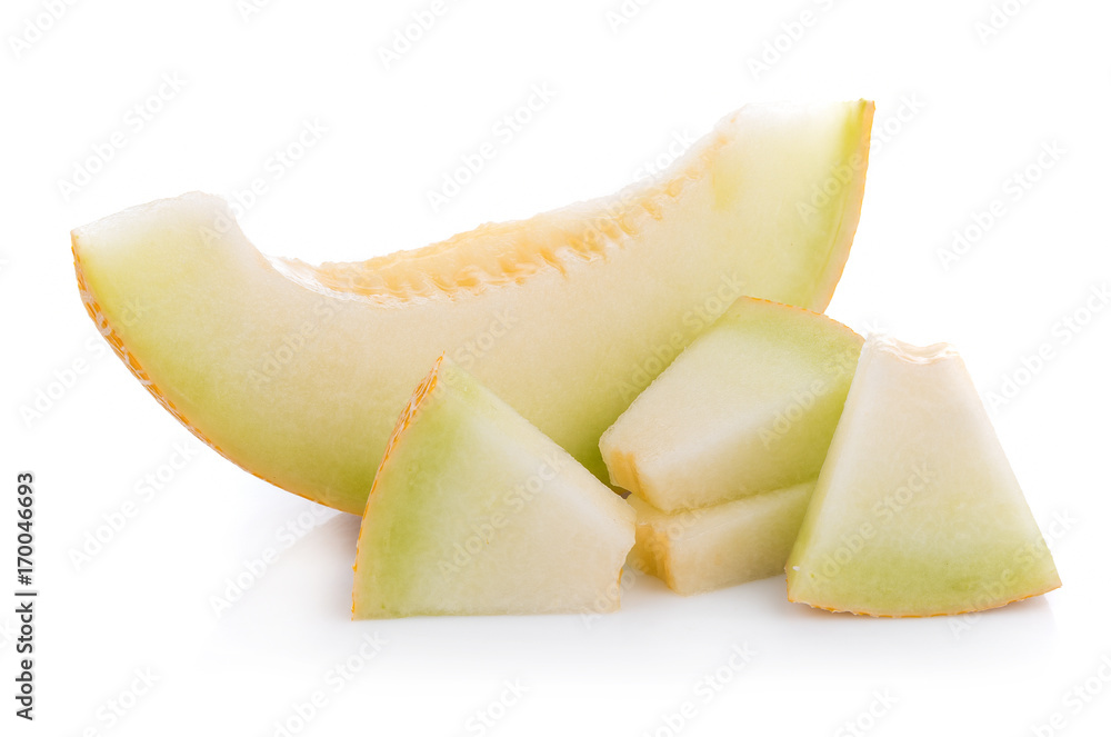 cantaloupe melon isolated on white background