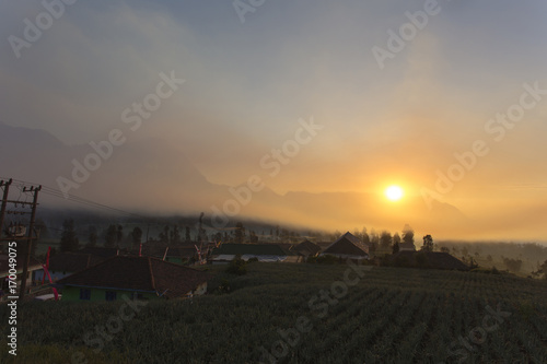 Cemoro lawang village at sunrise © mauriziobiso
