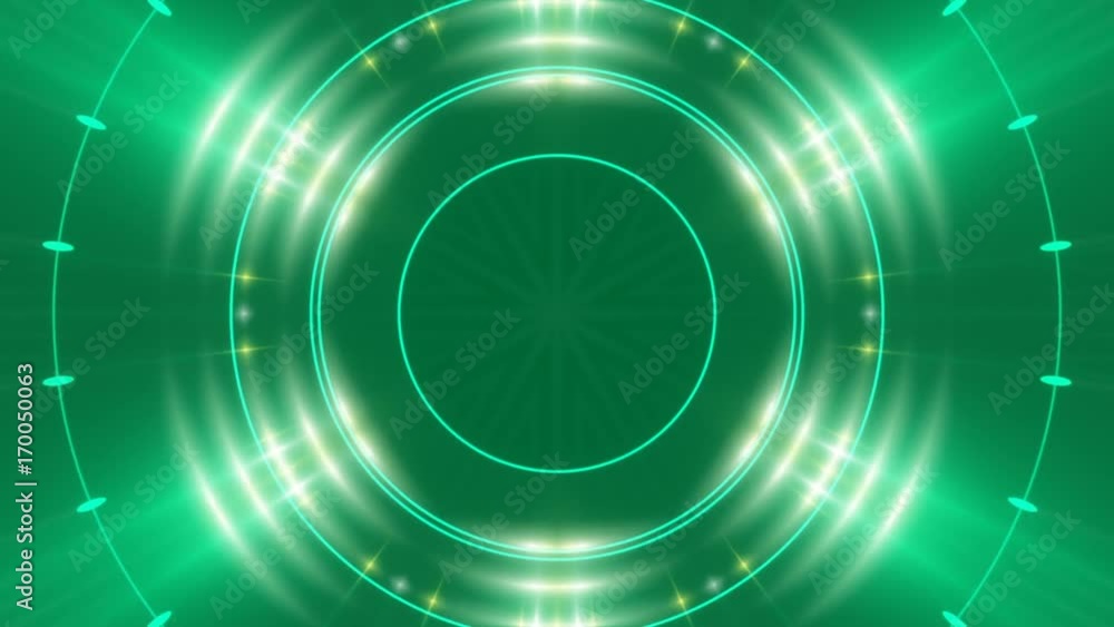moving light and particles, green background, loop moving light and particles, green background, loop