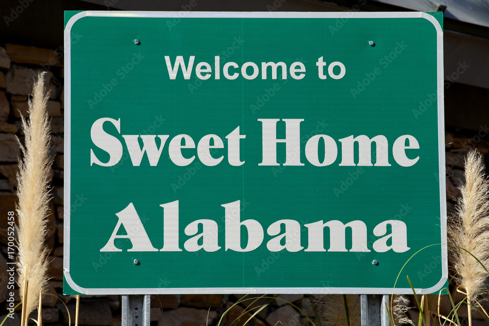 Welcome to Alabama road sign 