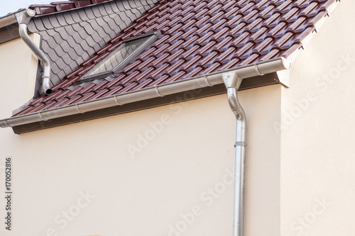 an rain drain from the roof