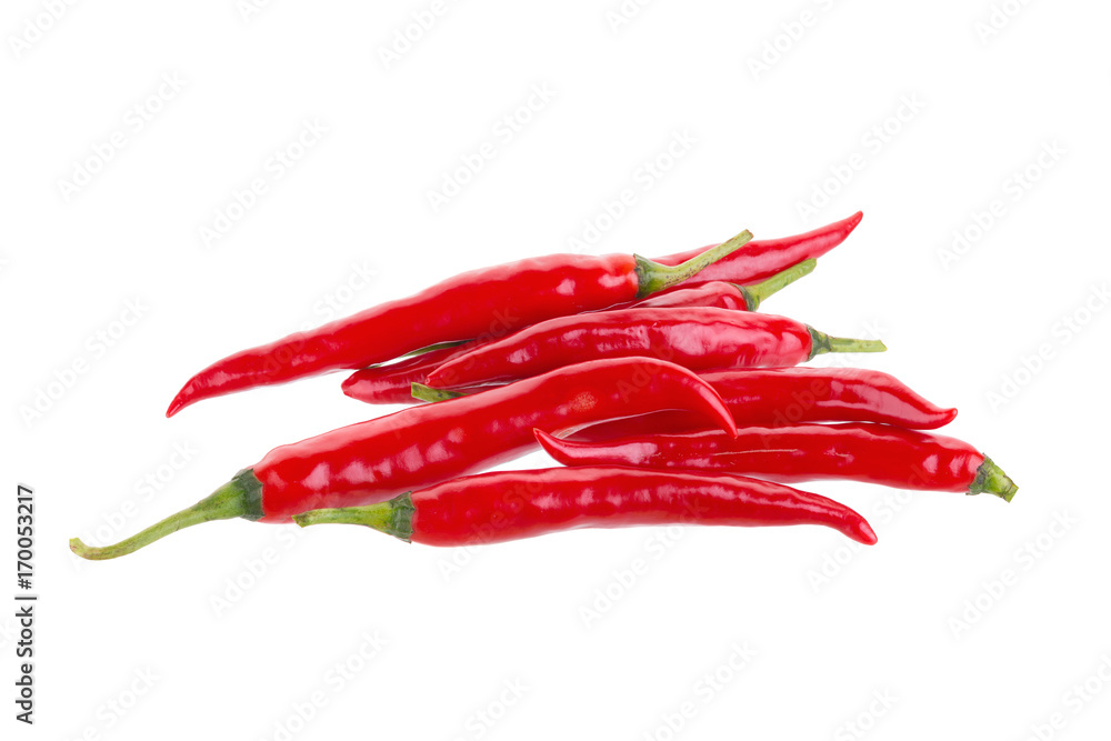 Red chili pepper isolated on a white background