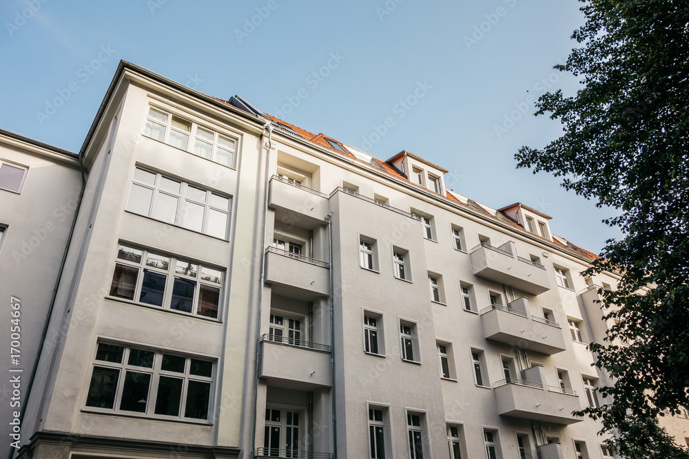 white apartment house at friedrichshain