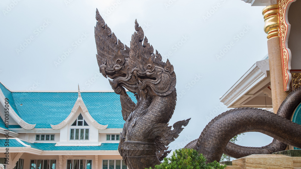 Fototapeta premium WAT PA PHU KON located in northeastern Thailand, Udon Thani Province