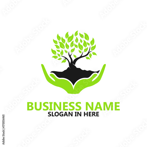 Tree Protection Logo Template Design