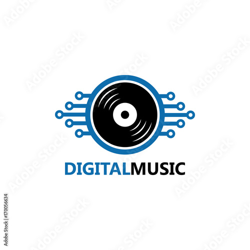 Digital Music Logo Template Design