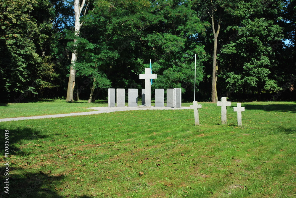 Naklejka premium Grave of German soldiers fallen in World War 2