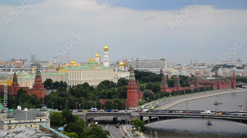 View of the Kremlin and River Moskva, Russia