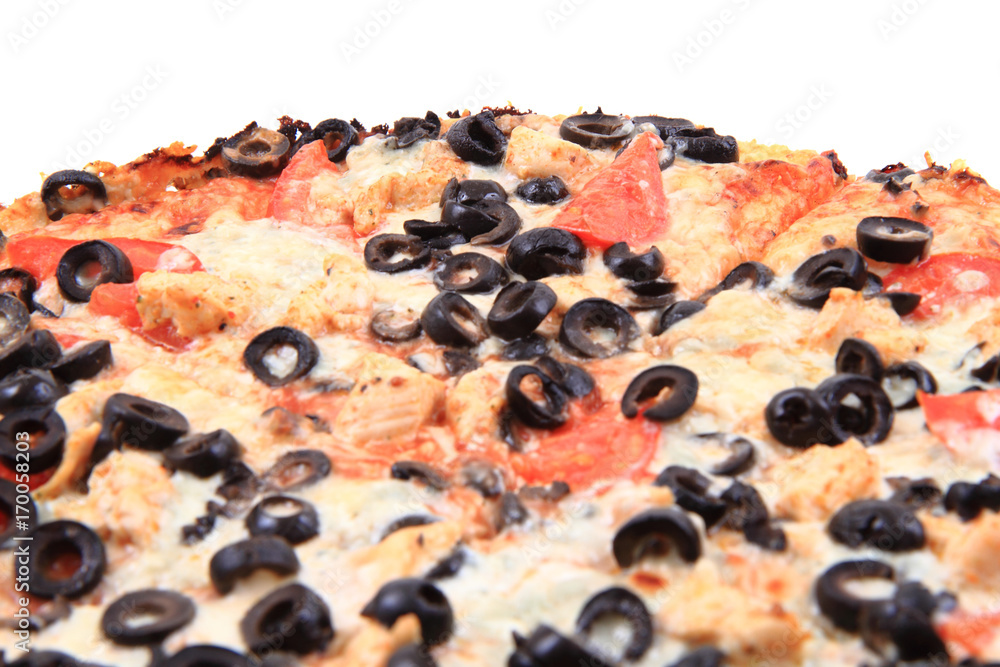 tomato pizza with cheese and olives tomato pizza with cheese and olives